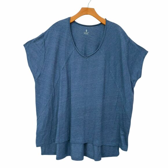 Free People Movement City Vibes Tee Tunic Dress Womens Small Blue Oversized - Picture 1 of 12